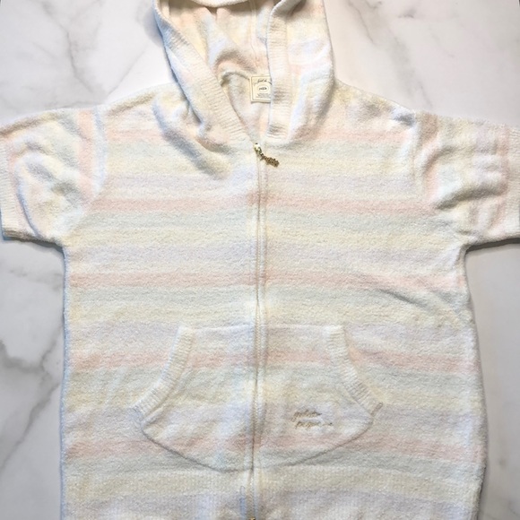 Gelato Pique Tops - Gelato Pique Short Sleeve Cozy Zip Up Hoodie